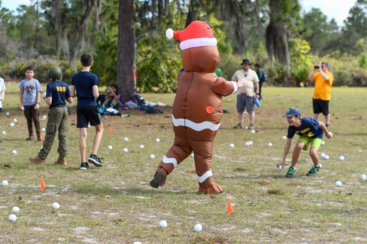 Scouts participating in Winter Camp